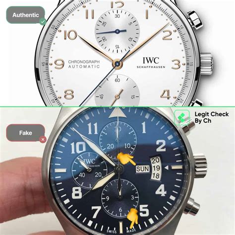 iwc portuguese fake vs real|counterfeit iwc watches.